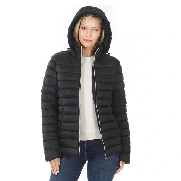 Women’s Black Puffer Jacket XL - Picture 3 of 13